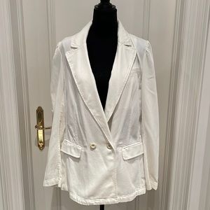 Free People Cream boyfriend blazer size S